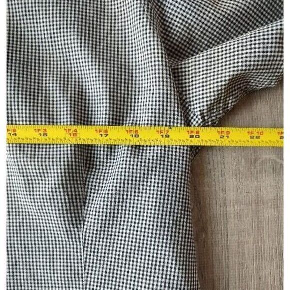 ROCKIES Black White Checkered 3/4 Sleeve Button Down Top Women’s Size XL - Picture 5 of 6